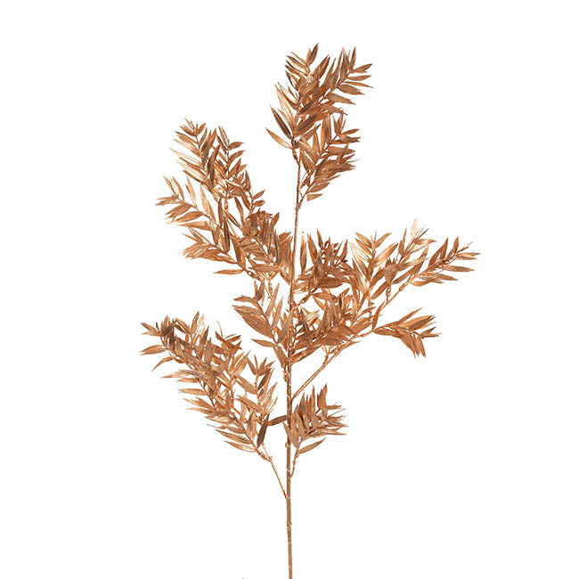 Rosemary Leaf Spray Metallic Gold (98cmH)