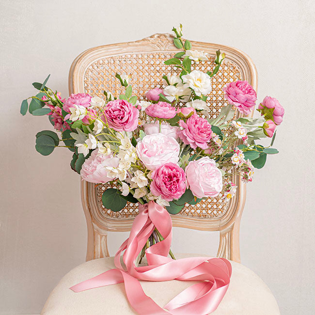 Buttercup Ranunculus Spray x3 Dusty Pink (52cmH)