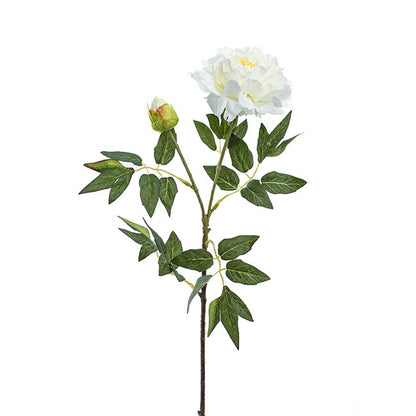 Evelyn Peony Spray White (70cmH)