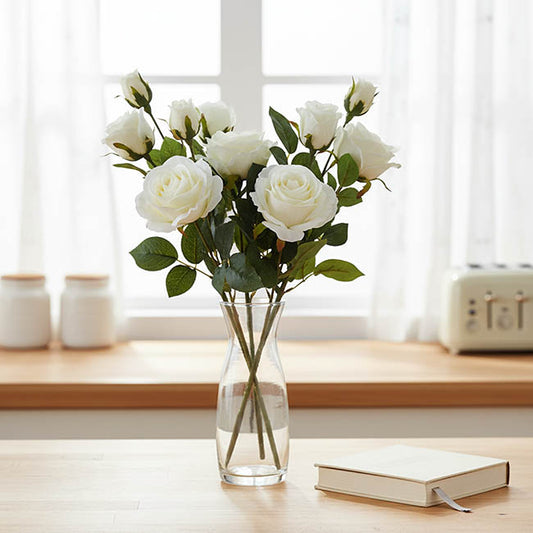 Gardenia Rose Spray White (78cmH)