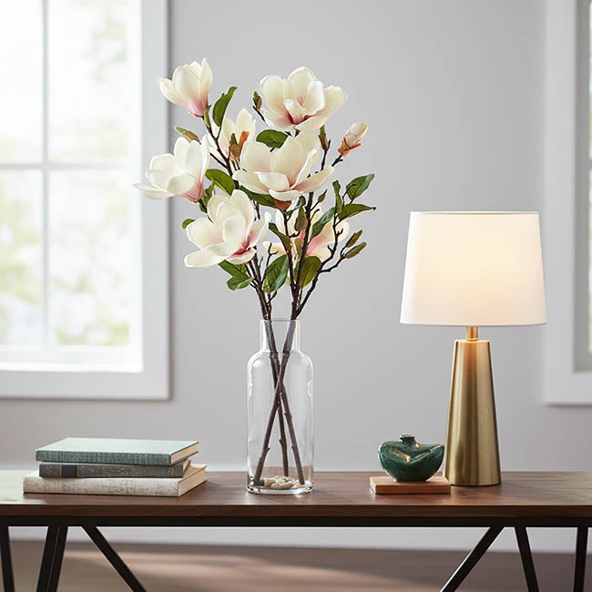 Magnolia Open Flower Spray with Bud Light Pink (71cmH)