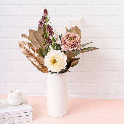 Vintage Peony Spray Dusty Pink (70cmH)