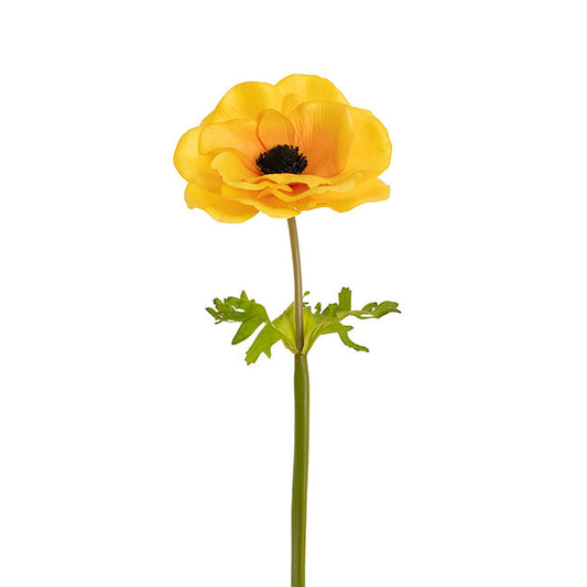 Anemone Flower Stem Yellow (14cmDx57cmH)