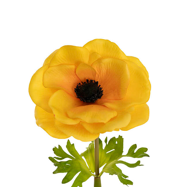 Anemone Flower Stem Yellow (14cmDx57cmH)