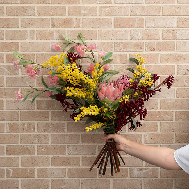 Native Artificial Kangaroo Paw Spray Dark Red (62cmH)