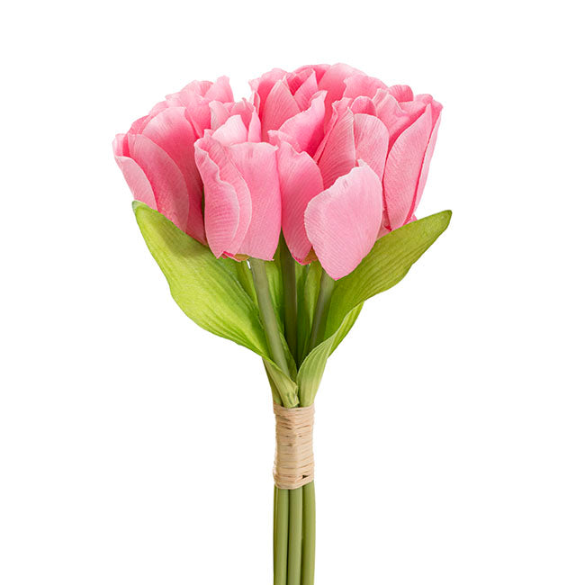 Dutch Tulip Bouquet x 7 Pink (30cmH)
