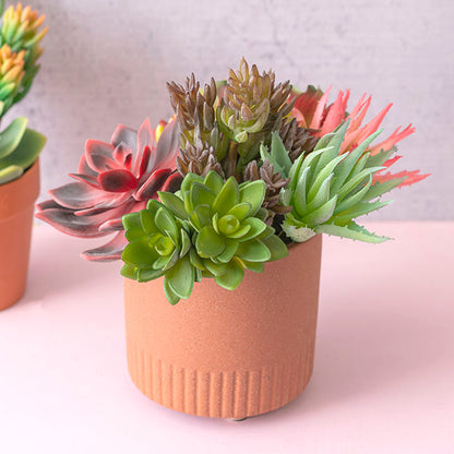 Artificial Succulent Florette 2 Head Spray Green (18cmH)