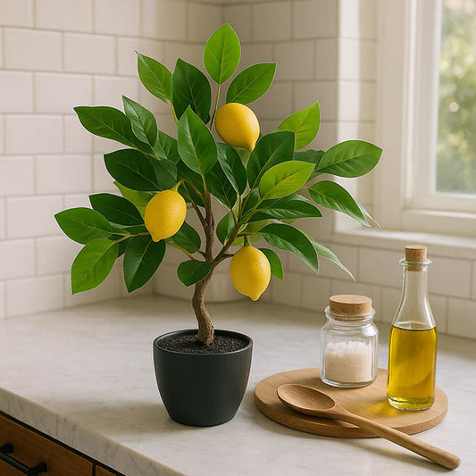 Real Touch Artificial Lemon Tree Potted Green (40cmH)