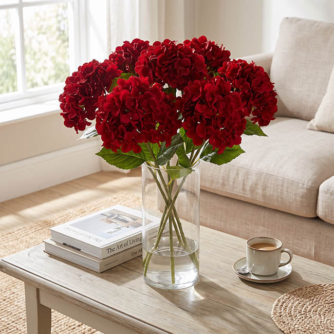 Velvet Hydrangea Red (58cmH)