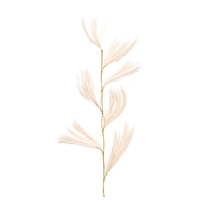 Artificial Bulrush Garland Soft Almond (150cmL)