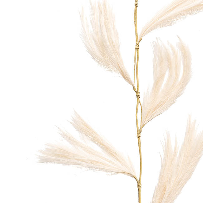 Artificial Bulrush Garland Soft Almond (150cmL)