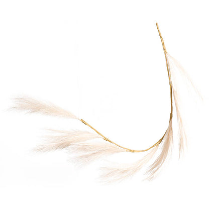 Artificial Bulrush Garland Soft Almond (150cmL)