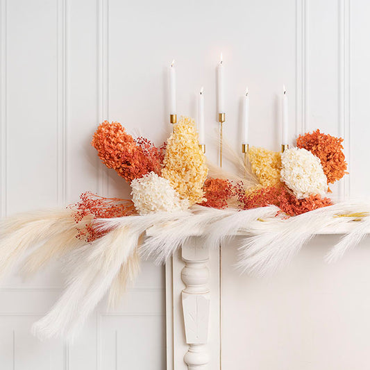 Artificial Bulrush Garland Off White (150cmL)