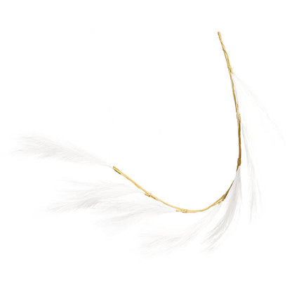 Artificial Bulrush Garland Off White (150cmL)