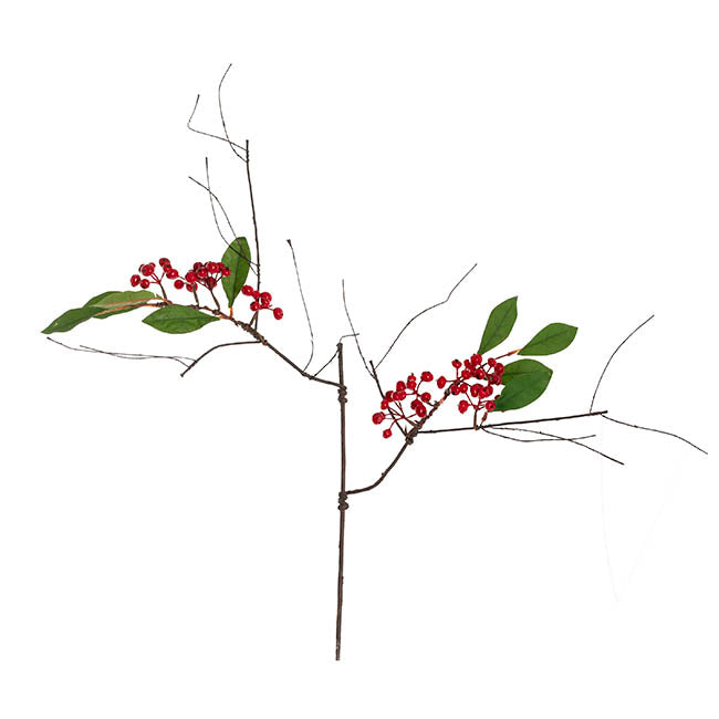 Berry Twig Spray Red (81cmH)