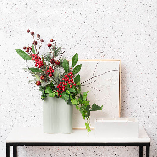 Berry Twig Spray Red (81cmH)