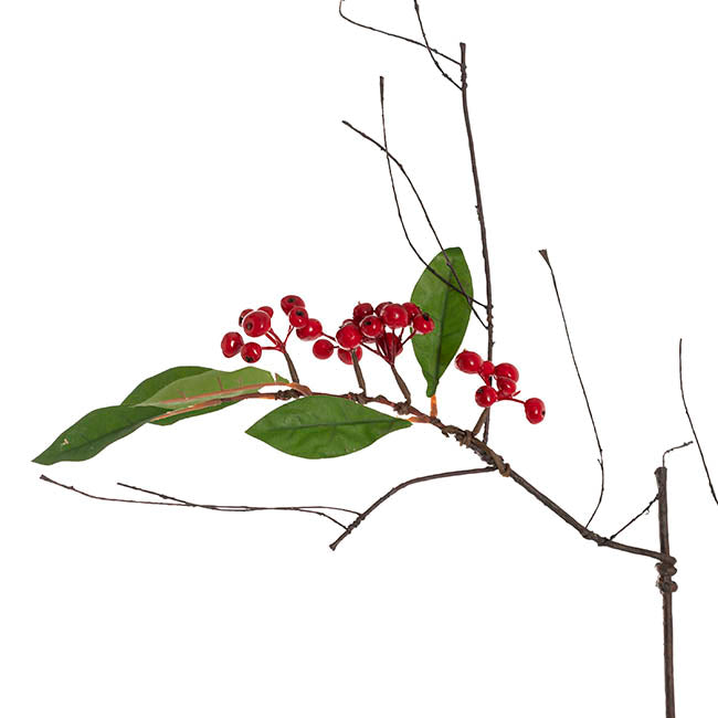 Berry Twig Spray Red (81cmH)