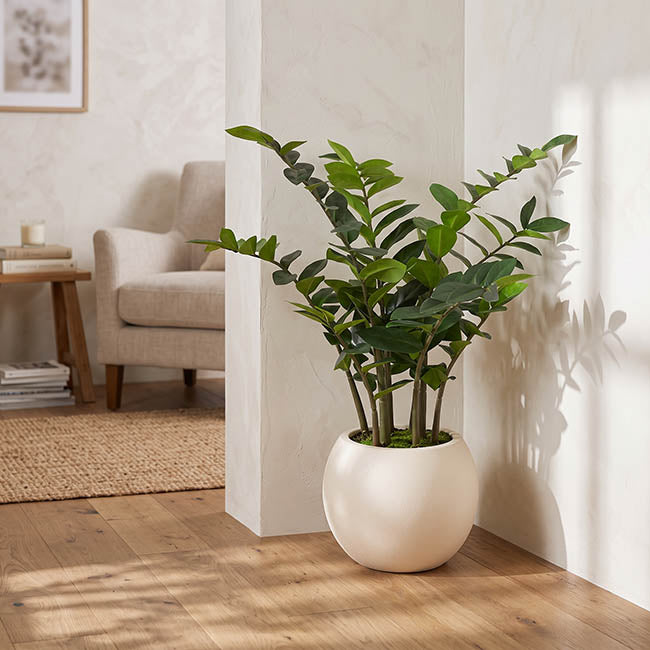Faux Zamiifolia Potted Plant Real Touch Green (75cmH)