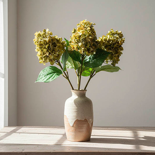 Tower Hydrangea Stem Real Touch Olive Green (57cmH)