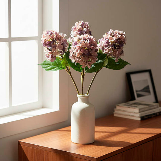 Tower Hydrangea Stem Real Touch Ombre Purple (57cmH)