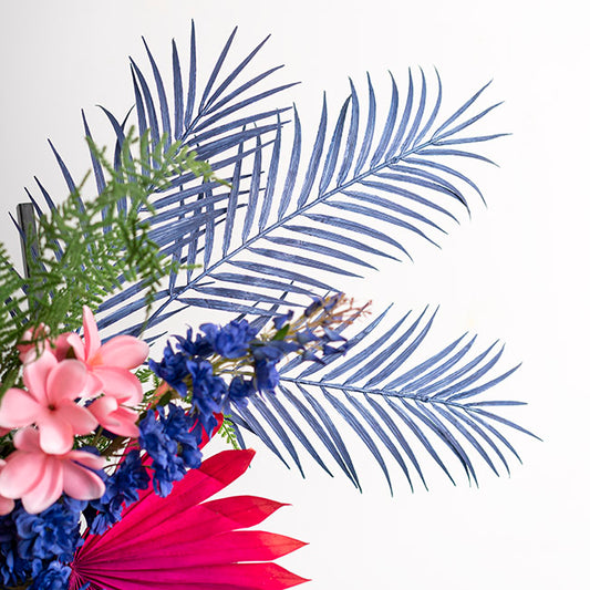 Palm Leaf Spray French Blue (95cmH)
