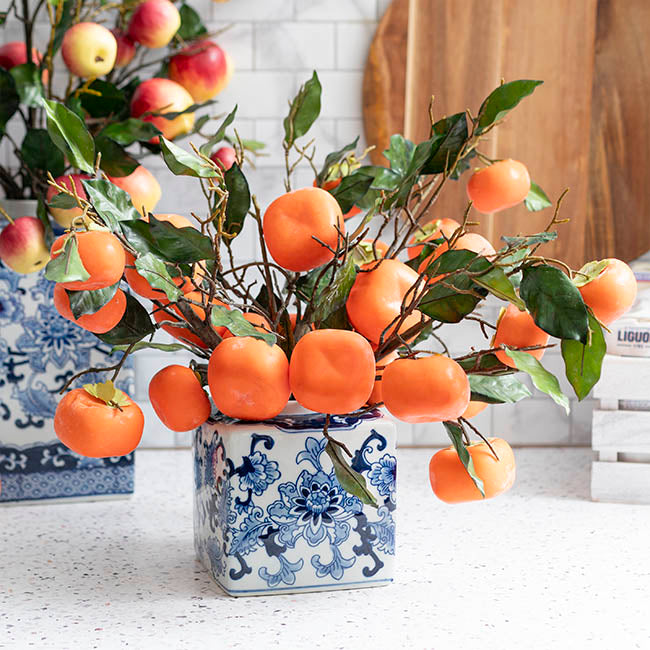 Persimmon Branch Spray Orange (70cmH)