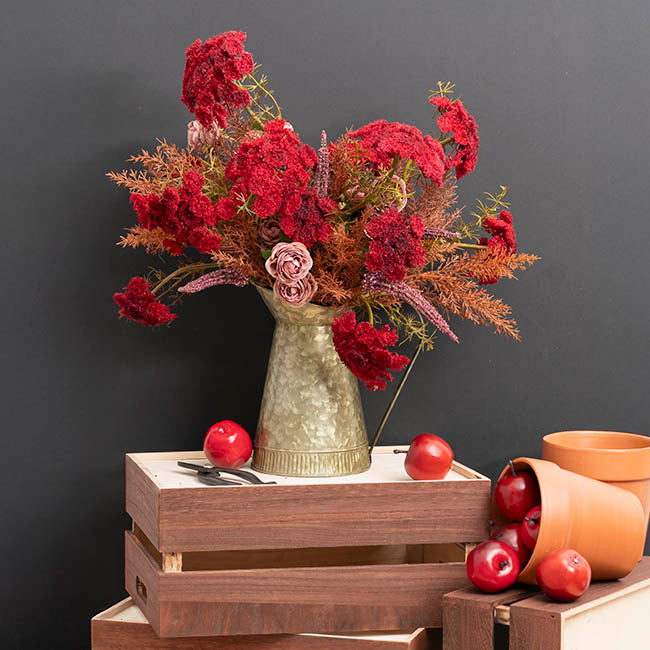 Lace Flower Spray Dark Red (73cmH)