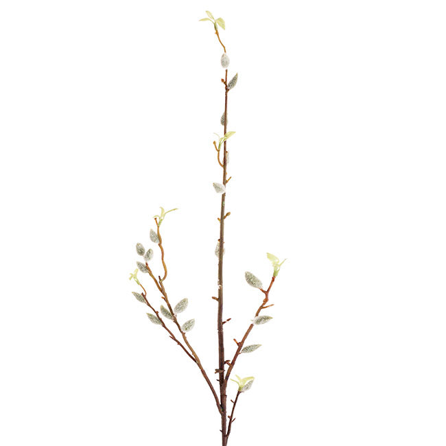Artificial Pussy Willow Long Stem Spray Brown (103cmH)