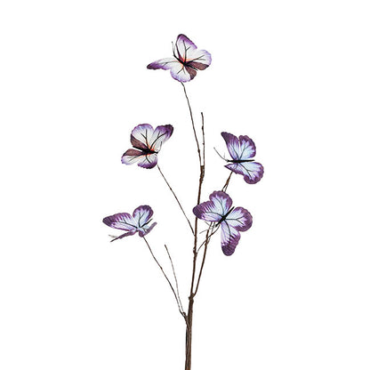 Butterfly Twig Branch Spray Blue (70cmH)