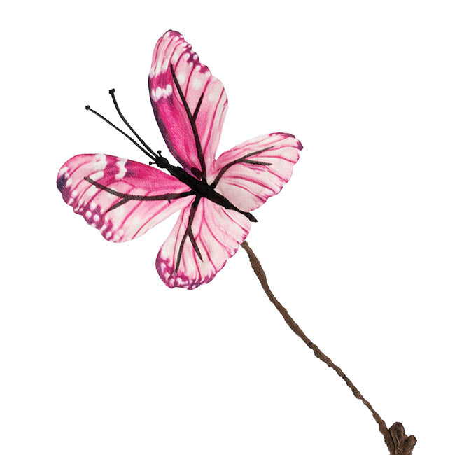 Butterfly Twig Branch Spray Pink (70cmH)