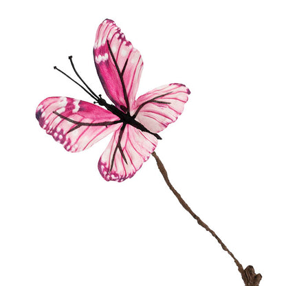 Butterfly Twig Branch Spray Pink (70cmH)