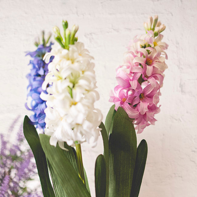 Hyacinth Flower Spray Soft Pink (44cmH)