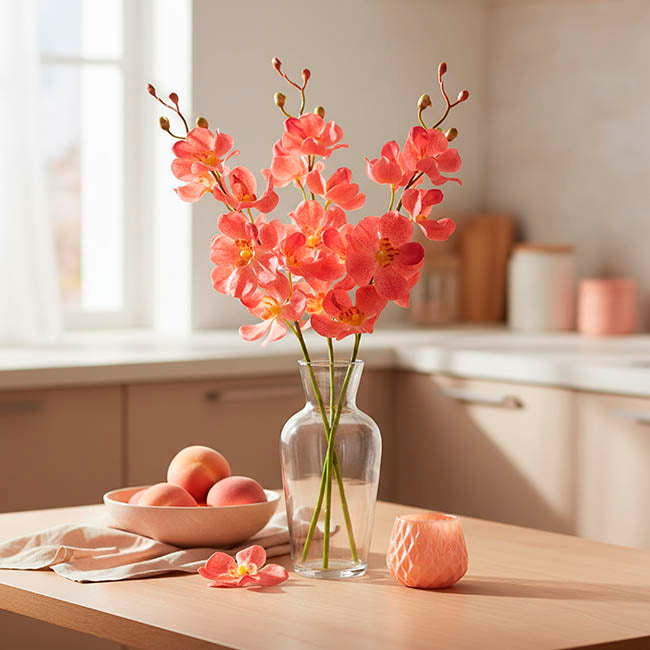 Mokara Orchid Spray Peach (49cmH)