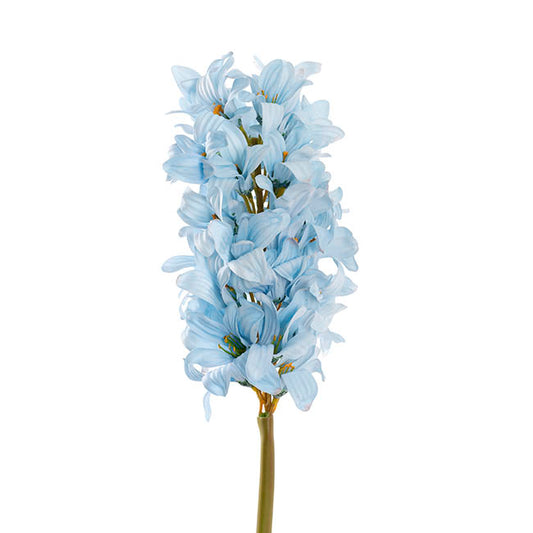 Real Touch Hyacinth 40 Head Stem Soft Blue (50cmH)