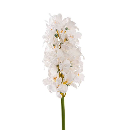 Real Touch Hyacinth 40 Head Stem White (50cmH)