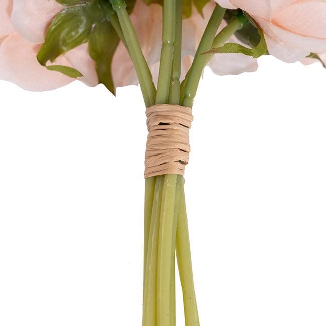 Dahlia & Cabbage Rose Bouquet Nude (28cmH)