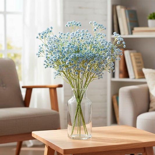 Gypsophila Baby's Breath Bunch x 3 Soft Blue (62cmH)