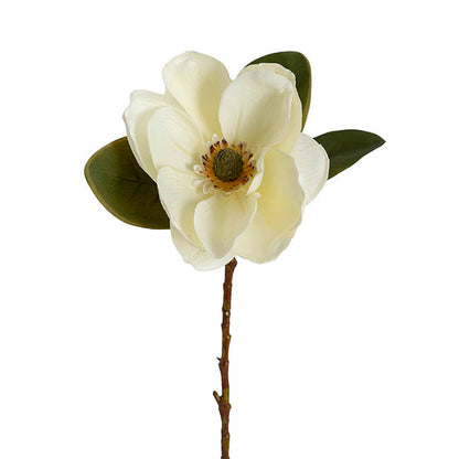 Magnolia Flower Stem White (52cmH)