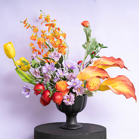 Real Touch Calla Lily Orange Yellow (72cmH)