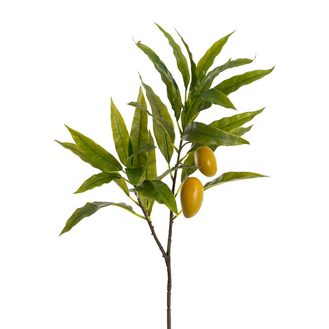 Real Touch Mango Spray Branch Green (73cmH)