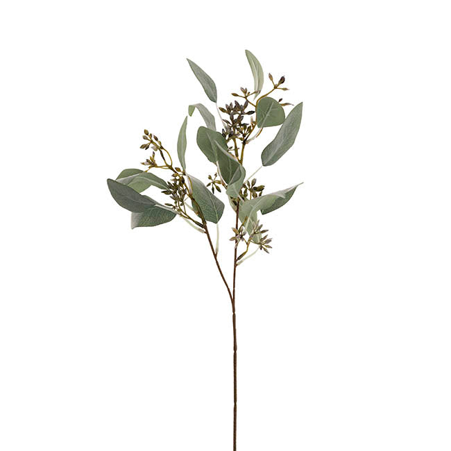 Real Touch Seeded Eucalyptus Leaf Spray Green (48cmH)