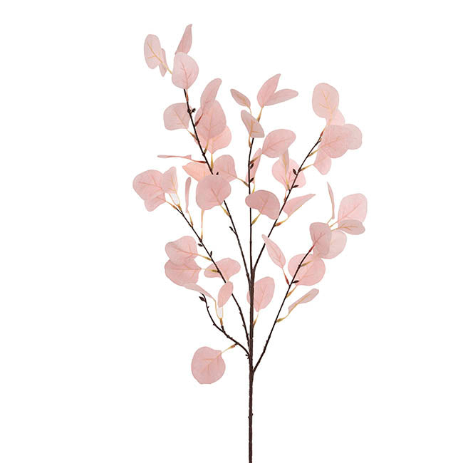Frosted Eucalyptus Spray Light Pink (90cmH)