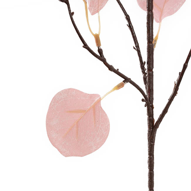 Frosted Eucalyptus Spray Light Pink (90cmH)
