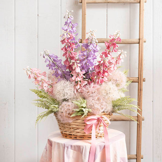 Large Dandelion Stem Soft Pink (12cmDx69cmH)