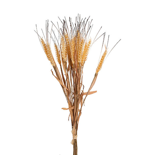 Wheat Bunch x18 Stems Beige (60cmH)
