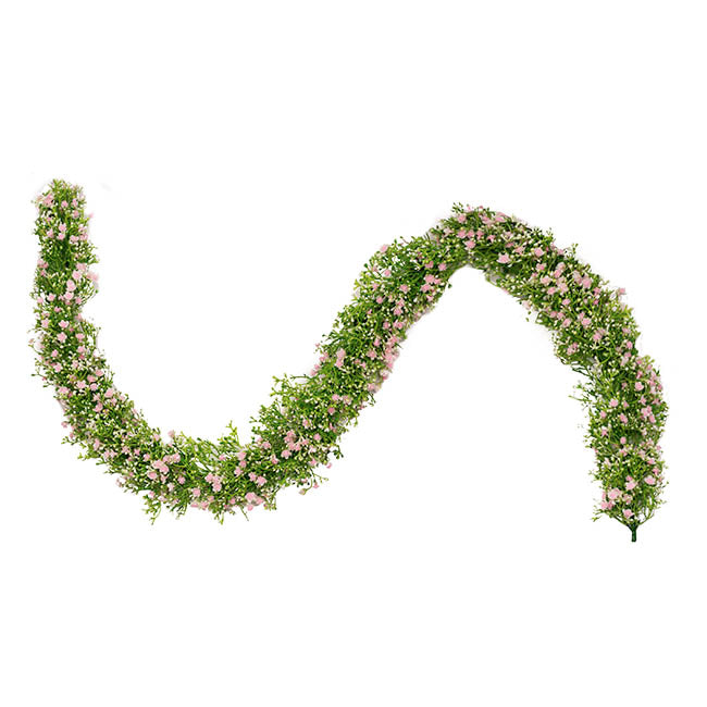 Gypsophila Baby's Breath Garland Soft Pink (10cmWx135cmL)