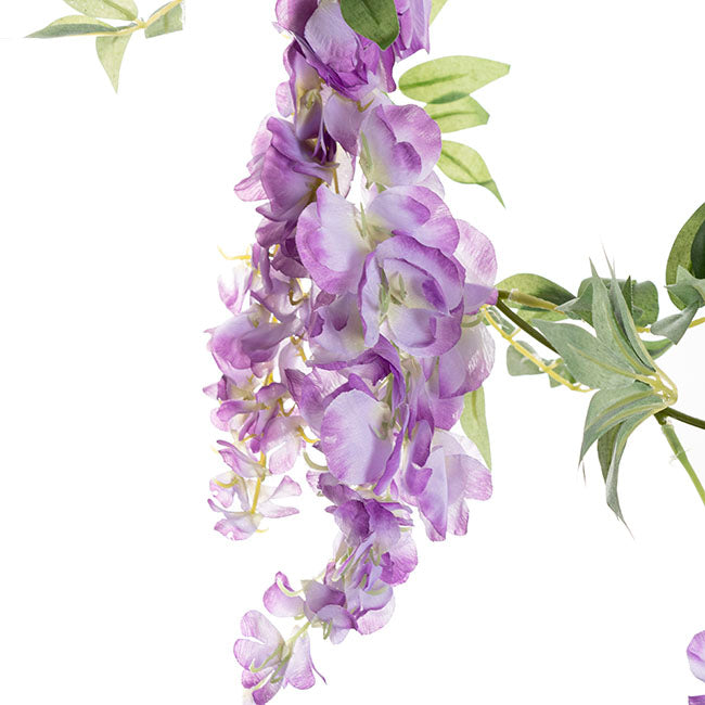 Wisteria x 9 Head Vine Garland Purple (200cmL)