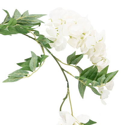 Wisteria x 9 Head Vine Garland White (200cmL)