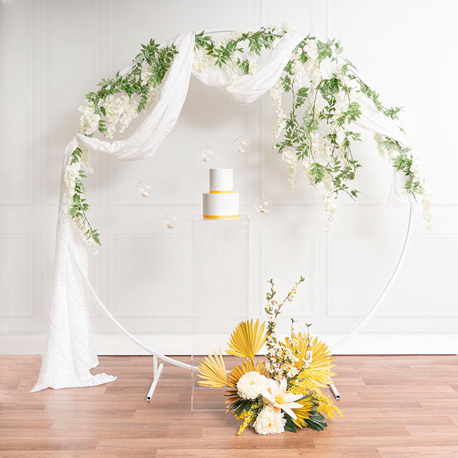Wisteria x 9 Head Vine Garland White (200cmL)
