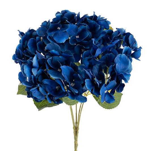 Hydrangea Spray x 5 Heads Deep Blue (49cmH)